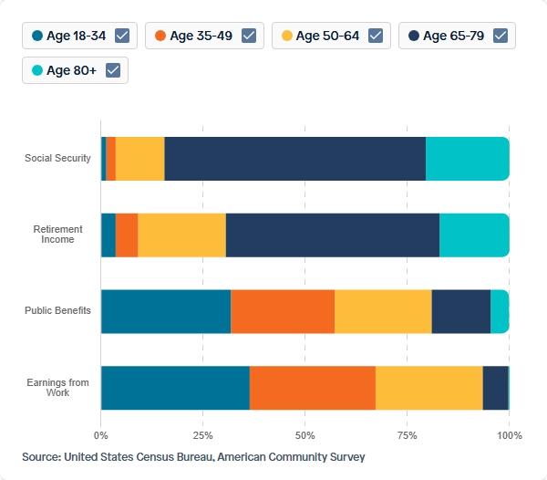 Visual for Indicator Income Sources for 2023