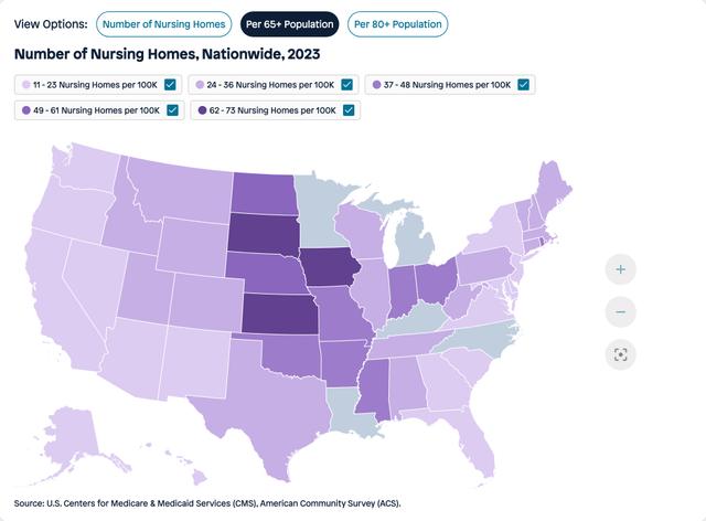 Visual for Indicator Per 65+ population for 2023