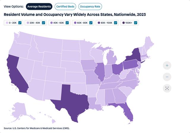 Visual for Indicator Average Residents for 2023