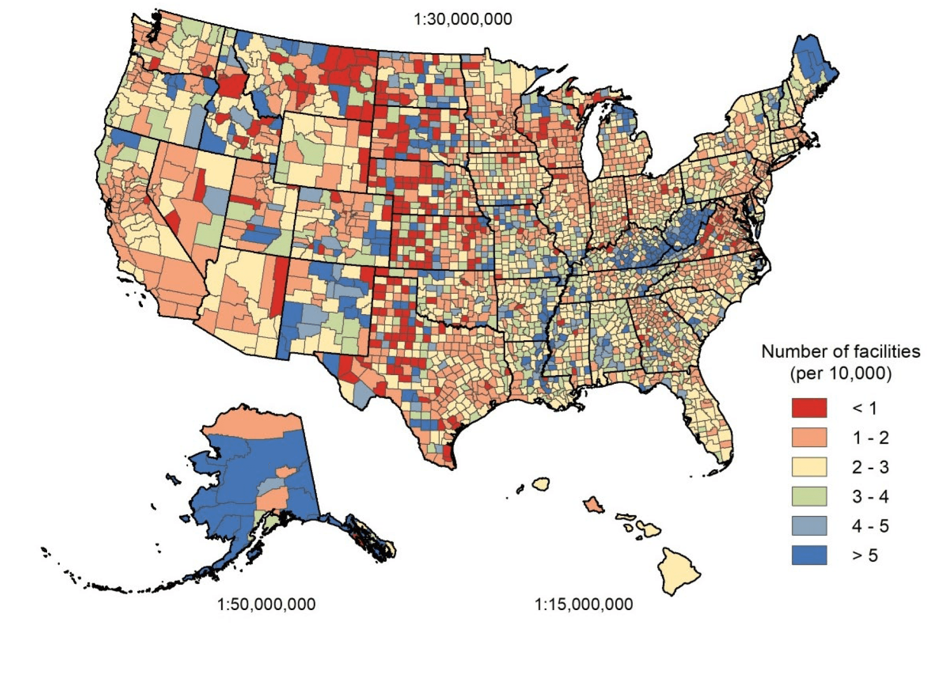Figure 1 Number of Facilities per 10,000 Residents