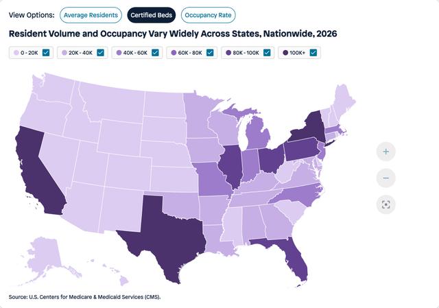 Visual for Indicator Certified Beds for 2026