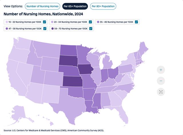 Visual for Indicator Per 65+ population for 2024