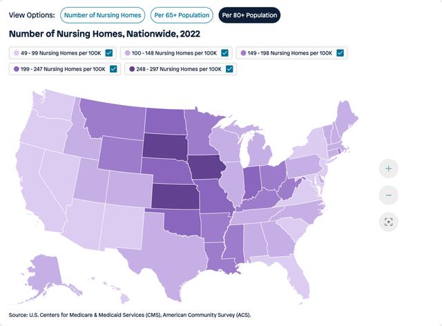 Visual for Indicator Per 80+ population for 2022