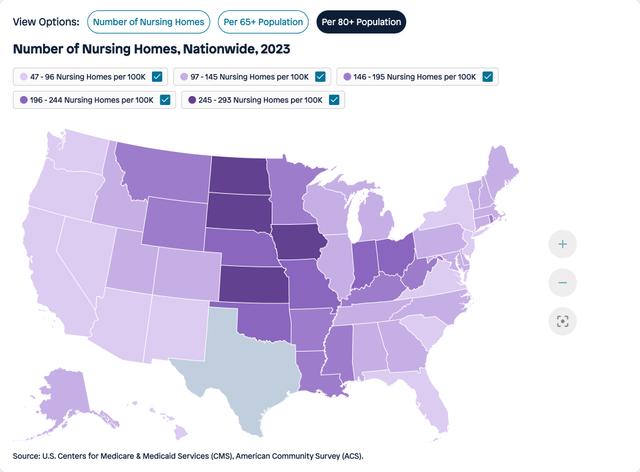 Visual for Indicator Per 80+ population for 2023
