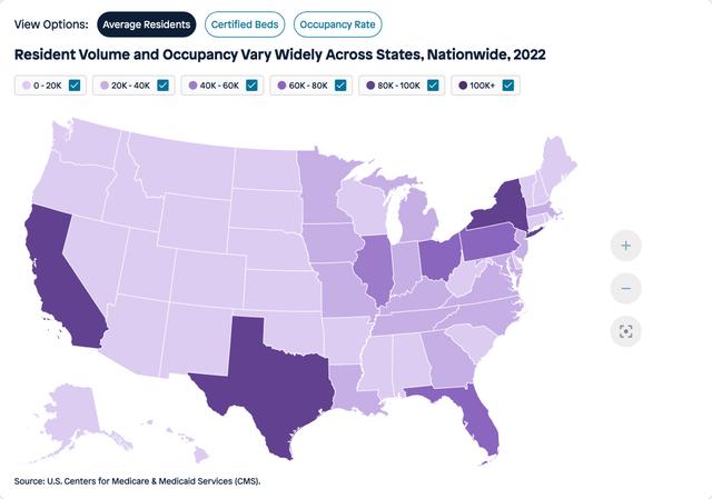 Visual for Indicator Average Residents for 2022